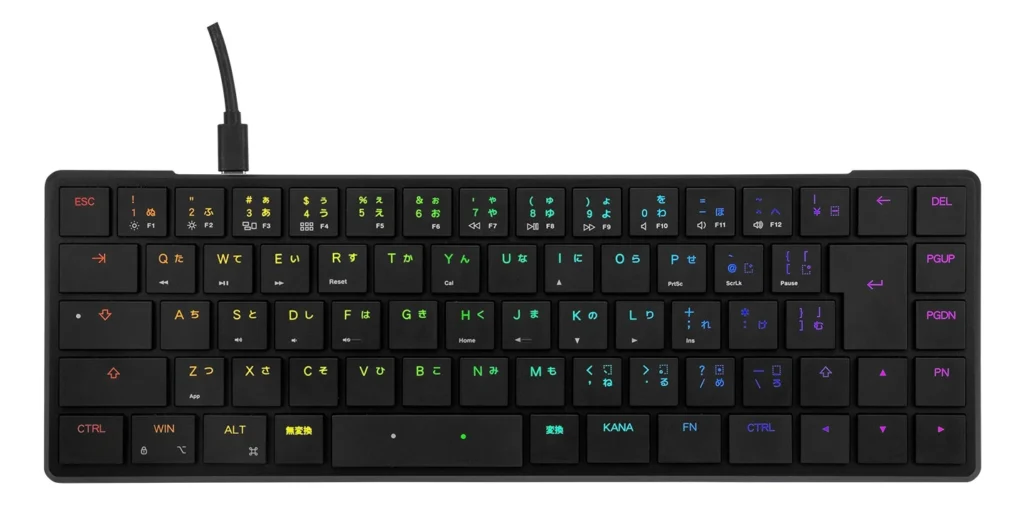 Compact 65% layout keyboard